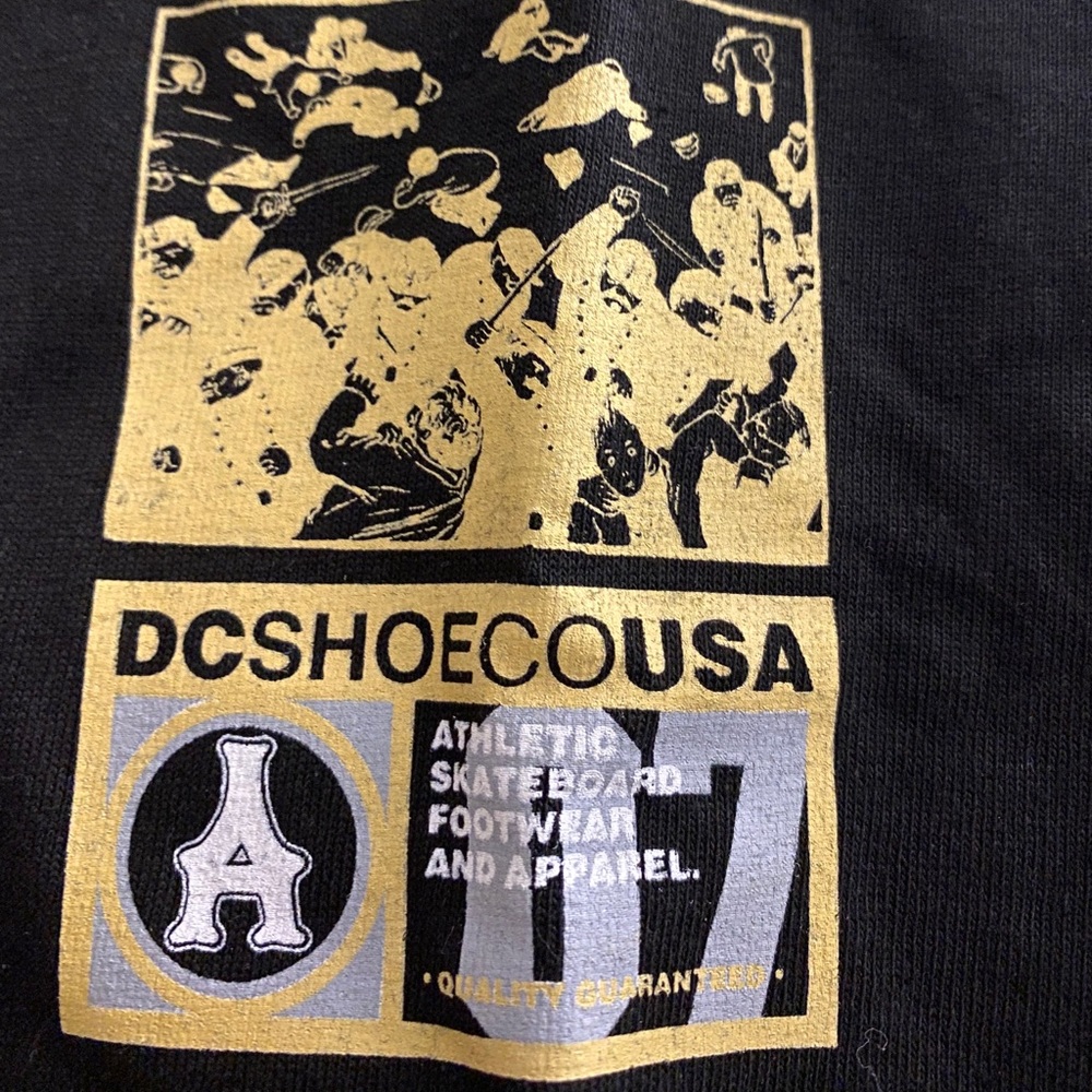 DC shoes arcade shitfight tee shirt Medium black - Picture 3 of 6